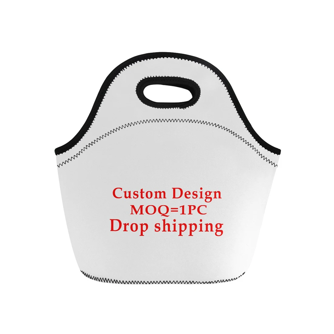 Wholesale Promotional Sublimation Print lunch cooler bag Food Picnic Bags School Kids Neoprene Thermal Insulated Lunch Bag