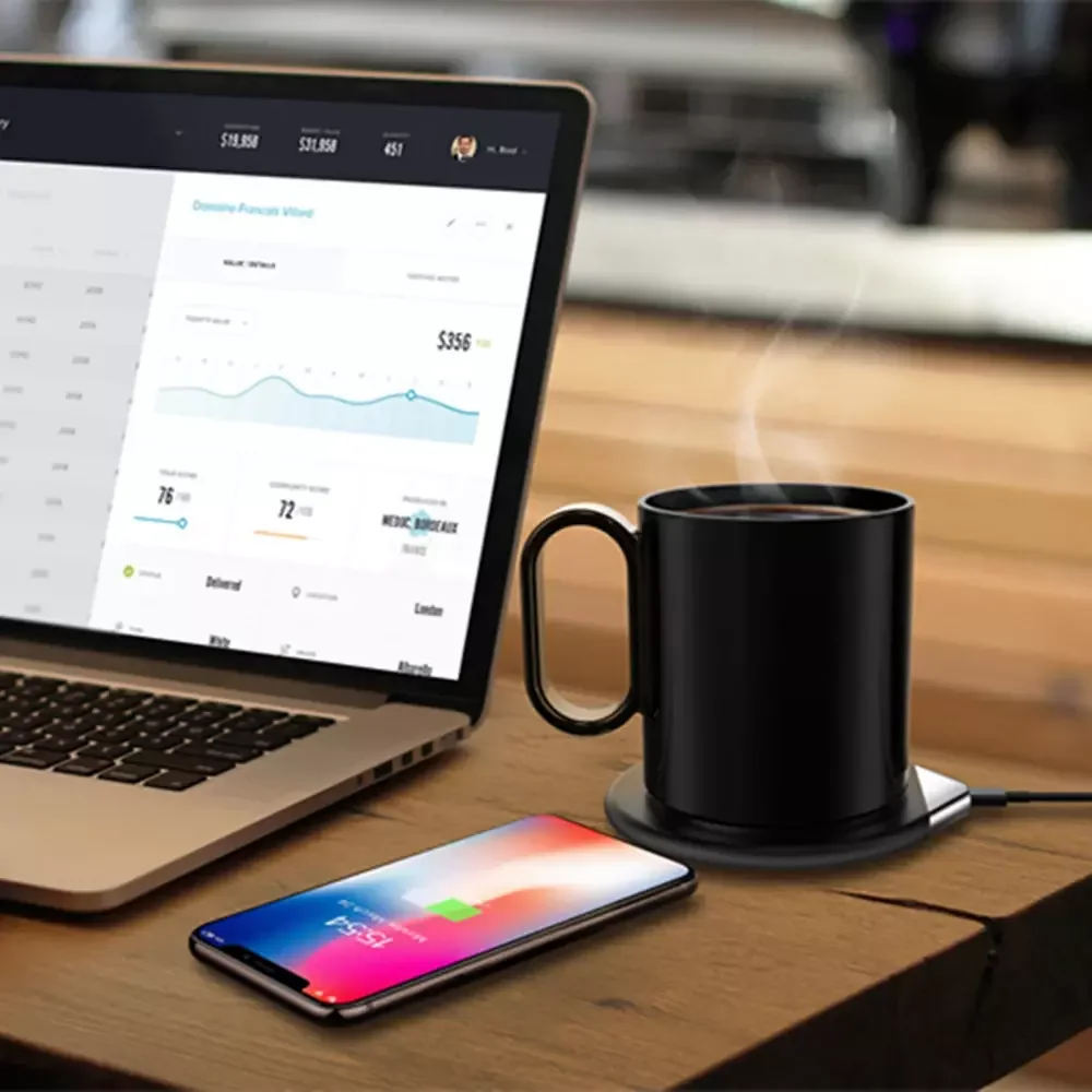 Чашка с термостатом и зарядным устройством, 55 градусов по Цельсию, 18 Вт