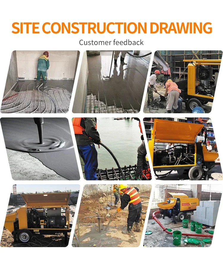 Best New Large Aggregate Electric Concrete Pump with Diesel Engine and Efficient Motor for Building Use