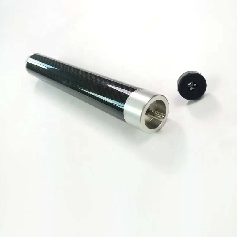 xmlivet customized 9inch Black Carbon Billiards Pool cue extension Mezz cue Pool Cue stick extenders accessories China Hotsales
