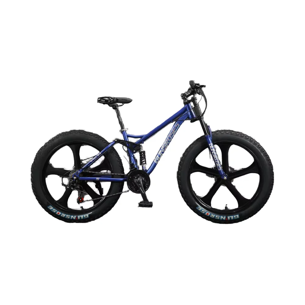 Welfare Model 26-Inch Fat Tire Adult Bike with 21 Speeds Aluminum Fork Disc Brake Low Price Ski and Snow Bike