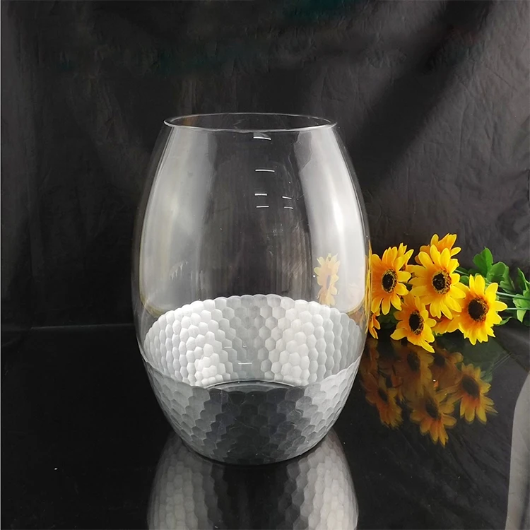 
Wholesale household goods cheap transparent elegant cylinder custom glass vase decoration 