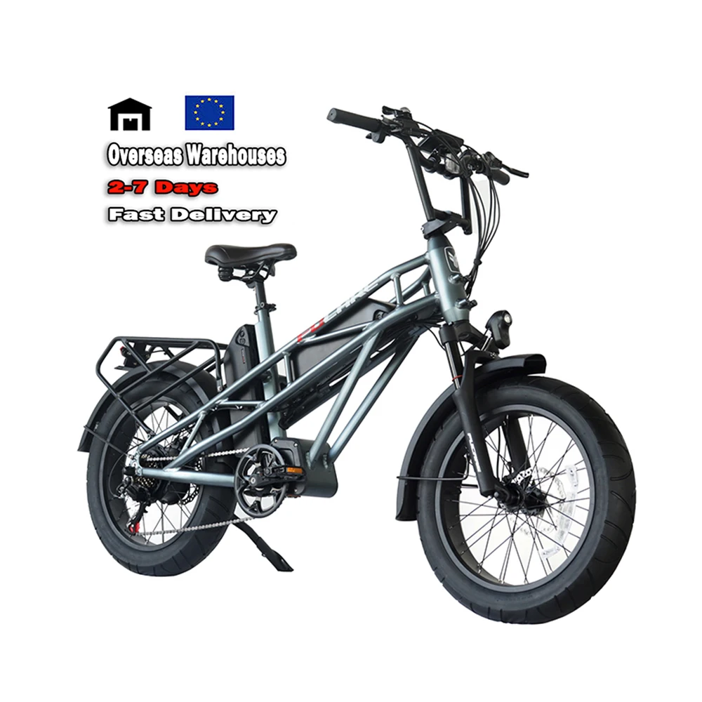 EU Warehouse Ready Stock Electric Bike 750w 20inch All Terrain Fat Tire E-bike Urban Electric Bicycle 45km/h Adult Fatbike