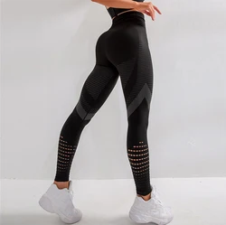 Custom Logo De Mujer Activewear Breathable High Waisted Push Up Seamless Gym Yoga Leggings For Women