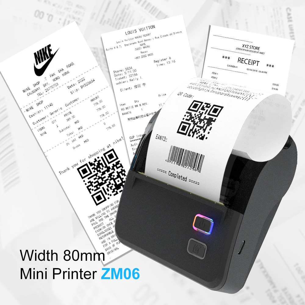 Handheld portable wireless mobile loyverse pos systems for retail shop restaurants receipt printer