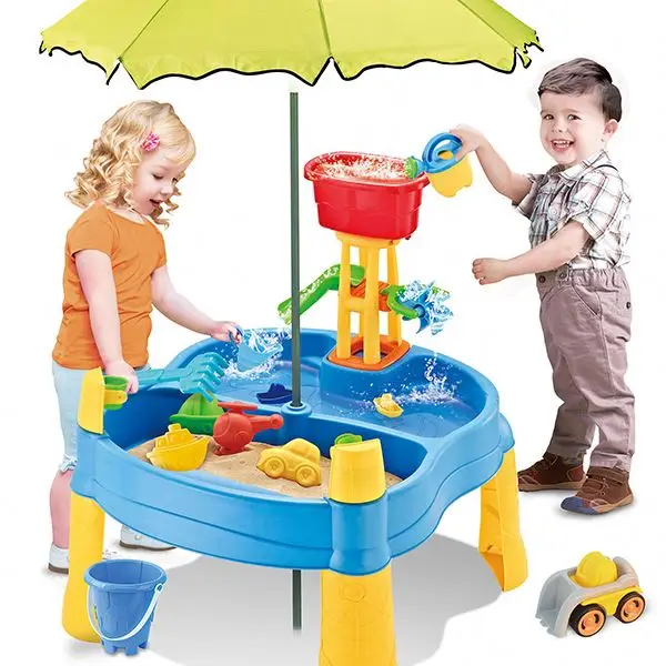 Summer Outdoor Beach Play Plastic Toddler Sand and Water Table for Kids