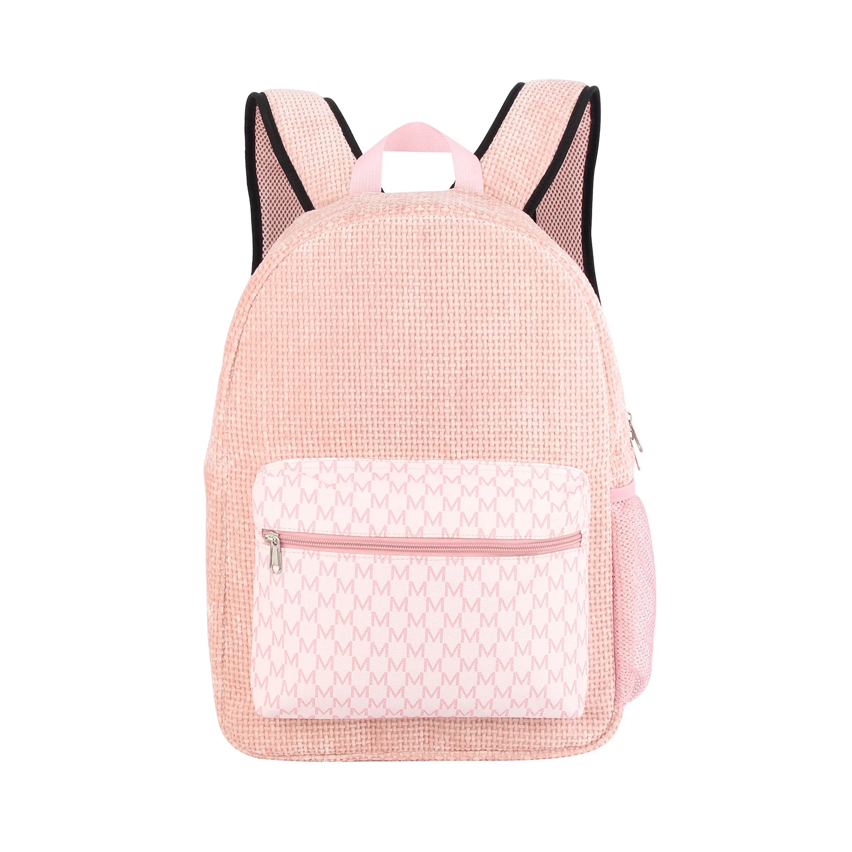 Topcooper Custom Pink Corduroy Bags Girls Backpack Fashion Design Ladies Corduroy Backpacks Women Travel Bag Women Backpack