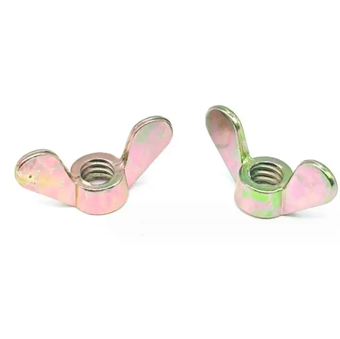 DIN315 GB62 Zinc Plated Silver/Yellow Butterfly Nut Wing Nut Round Wing