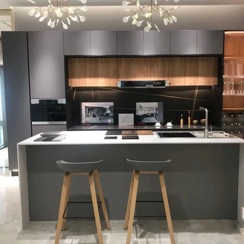 Kitchen Furniture Modern Contemporary Ready Made Kitchen Cabinets With Island Sink