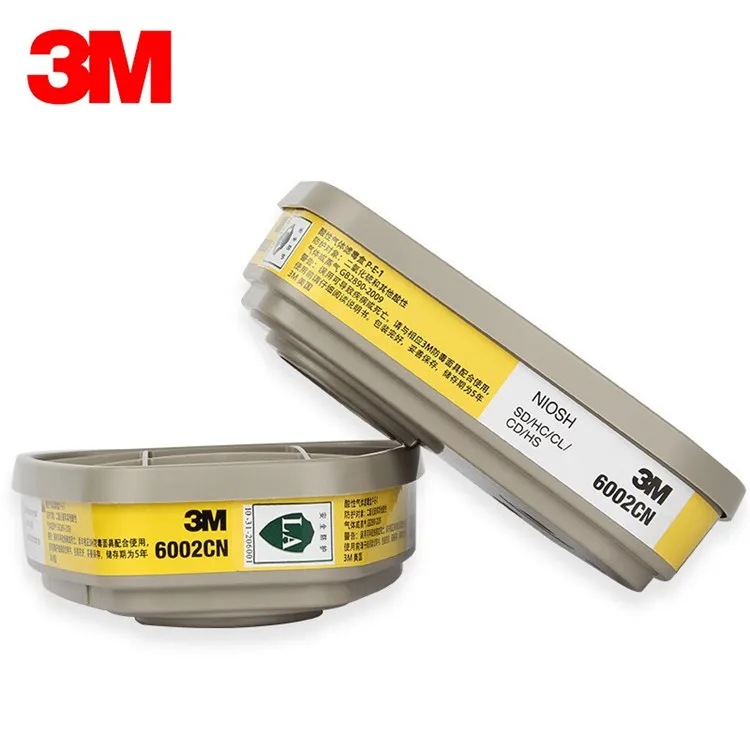 3 M 6002 CN Chlorine Hydrogen chloride Sulfur dioxide  Hydrogen sulfide Acid Gas Cartridges 6002