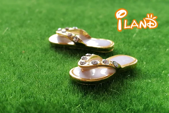 Миниатюрные кукольные тапочки iland 1/12 миниатюрные туфли шлепанцы из металла 2 см OD011