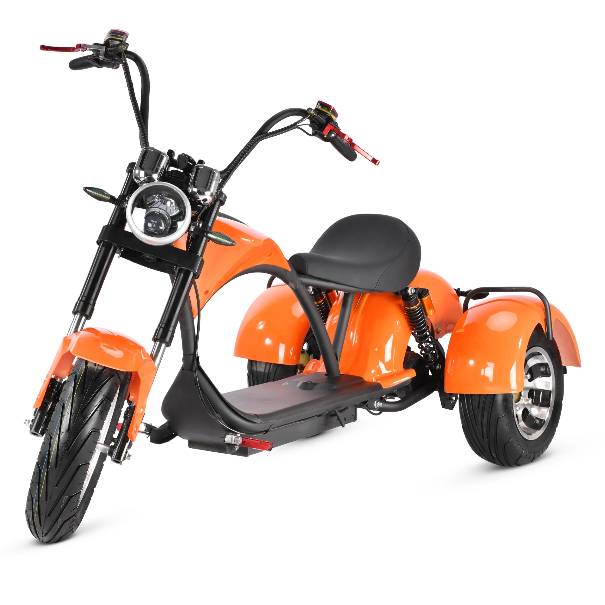 Optional colour 2000W 60V 3-wheel electric motorcycle adult one seat tricycle with lithium battery