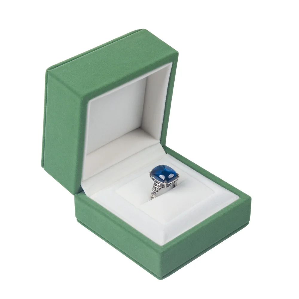 Luxury Custom Green Velvet Ring Box Jewelry Packaging Boxes,Ring Box