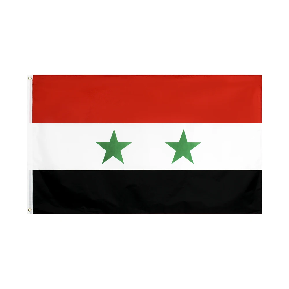 Ready to Ship 100% Polyester 3x5ft Stock Printed SY Syrian Syria Flag