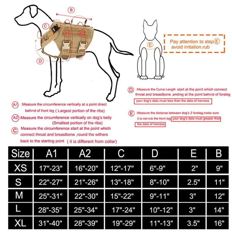 High Quality Nylon Heavy Duty Tactical Service Work No Pull Dog Harness for Large Medium Dog