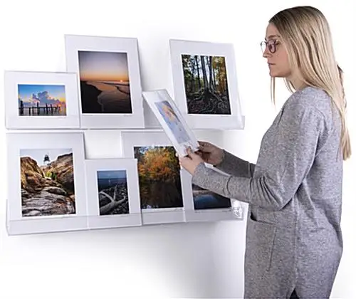 Acrylic Photos Display Shelves, Picture Display Shelf for Wall, Wall Mounted to Display Collectible Drawings
