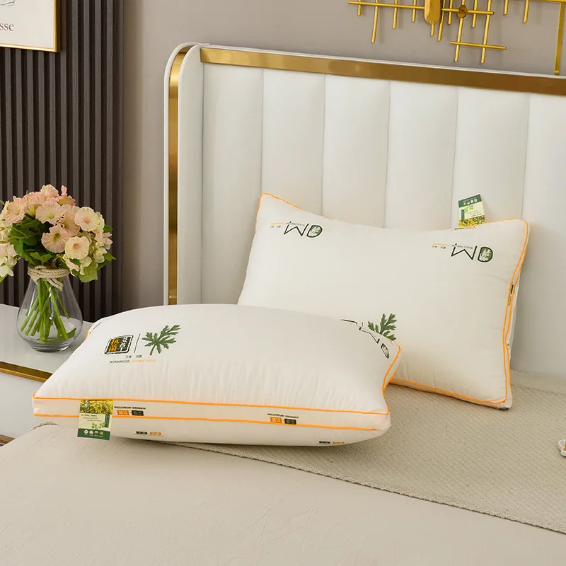 High quality soft pillow 1000g 48*74 Hilton Double Line hotel bed pillow