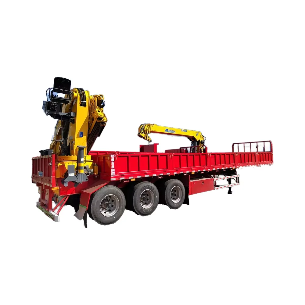 Customizable Large Capacity Mobile Lift Loader Cargo Truck New Chassis Straight Arm Hook Spider Crane Lifter Semi-Trailer Type