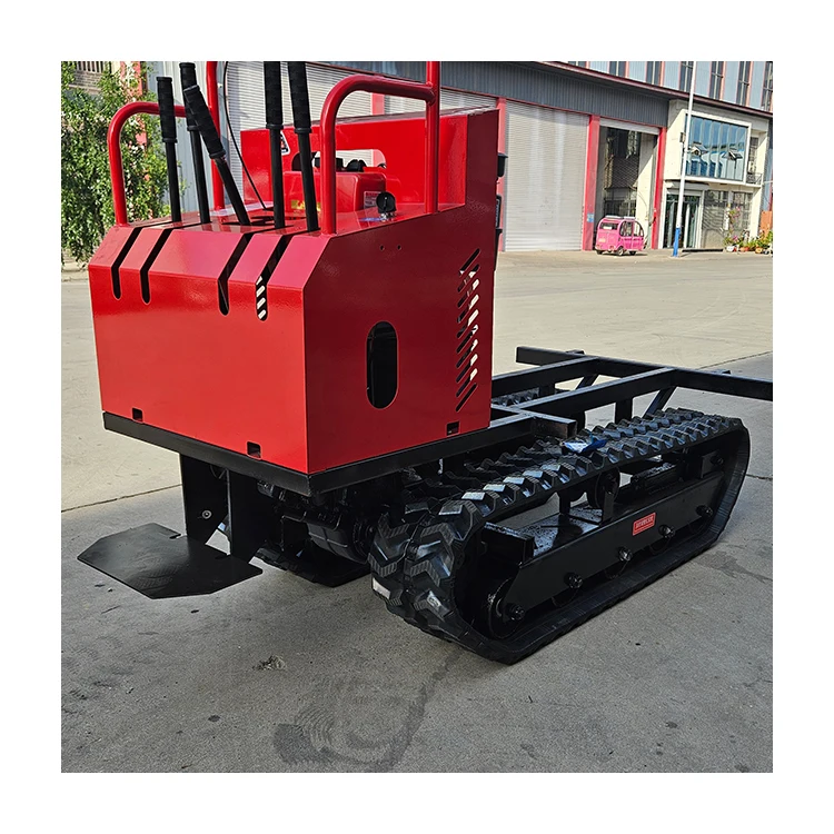 The 1.5 ton rubber crawler dump truck swamp special vehicle is safe and efficient