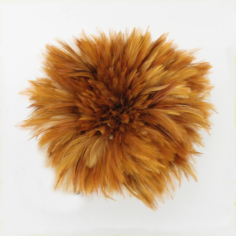 Nature 6-8 inch Grizzly Pheasant Rooster Saddle Feather Strung