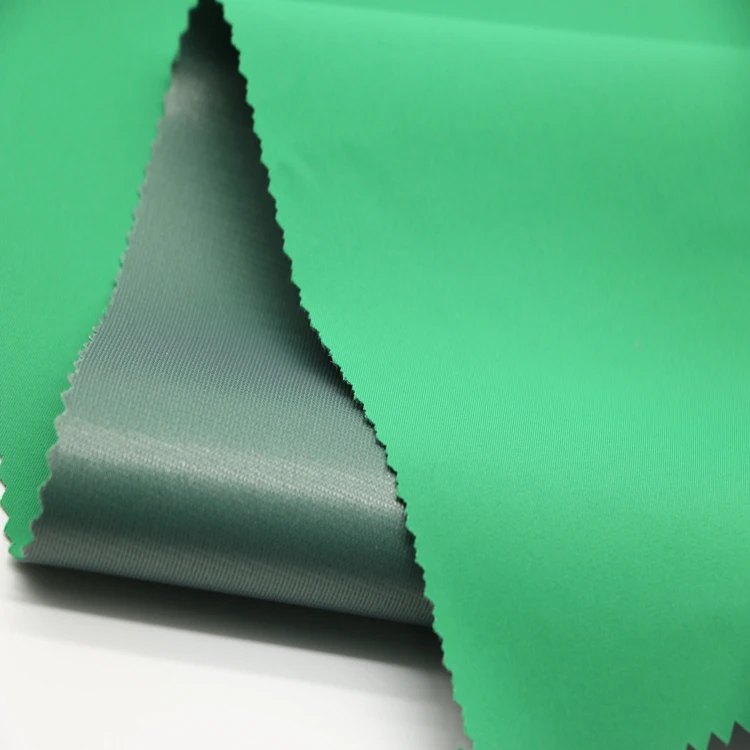 Water resistant breathable 3 layers twill polyester pongee bonded tricot for rain jacket