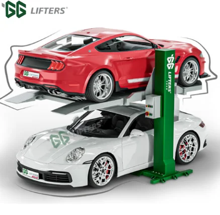 Best Selling 2 Ton Car Lift Single Post Vehicle Parking Equipment Car Ramps