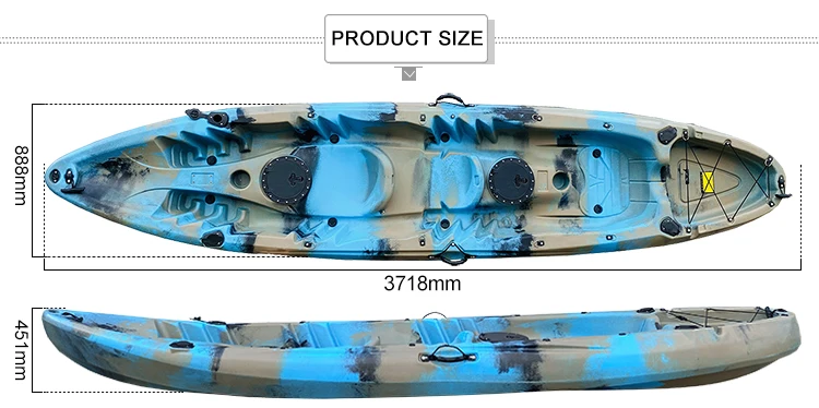 Kuer Rotomolded каяк для всей семьи можно сидеть наверху 2 человек 3 человека рыбалки
