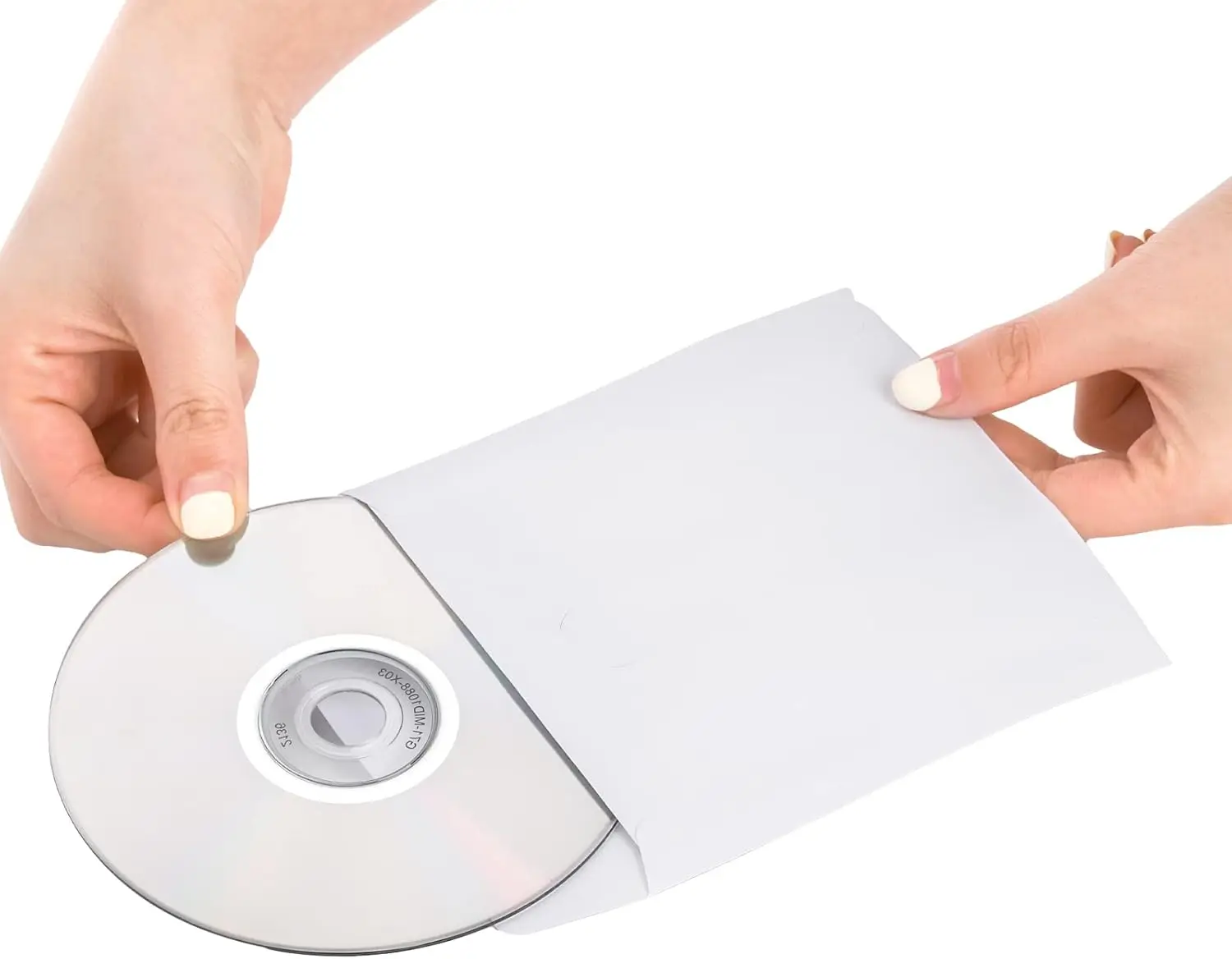 100g CD DVD Sleeves Envelope White Paper CD DVD Sleeve DVD Storage Paper Sleeves