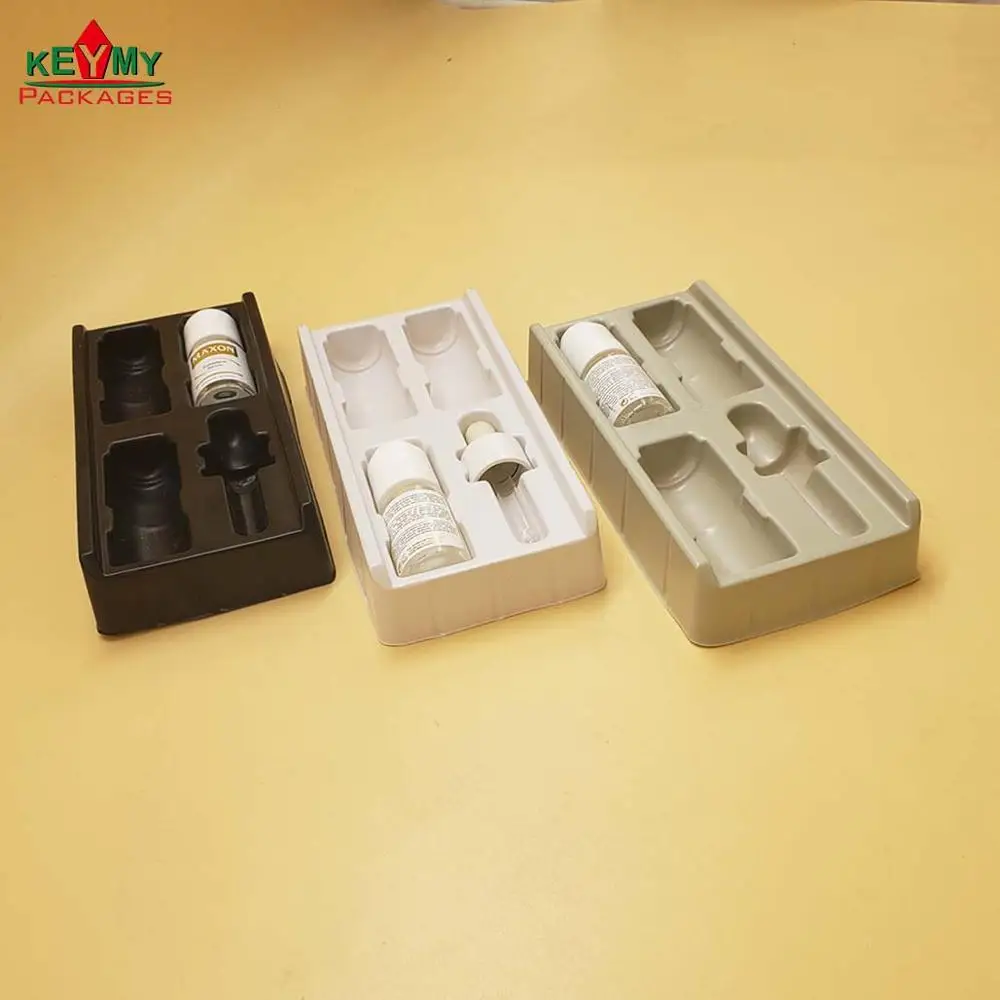 customize color PS blister tray for cosmetic bottles from Shenzhen factory