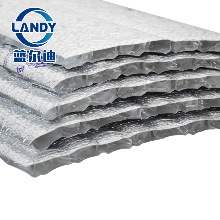 Metallic foil film air bubble material foil insulation wrap with one side white film insulated bubble box liner