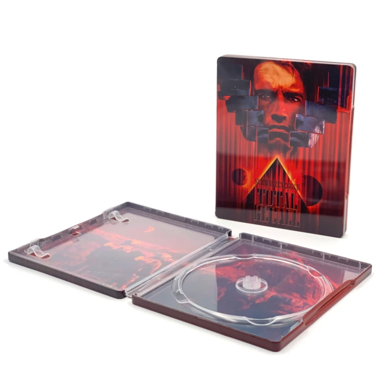 Hot sale custom printing rectangular shape metal cd dvd tin box storage case