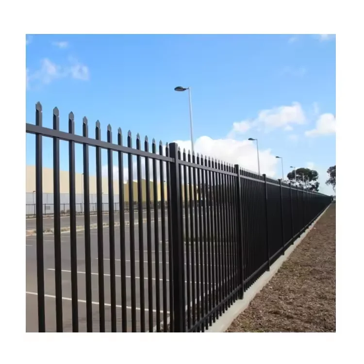 Hot sale 6*8feet stainless steel fence new design cheap wrought iron fence panel steel black steel security fence