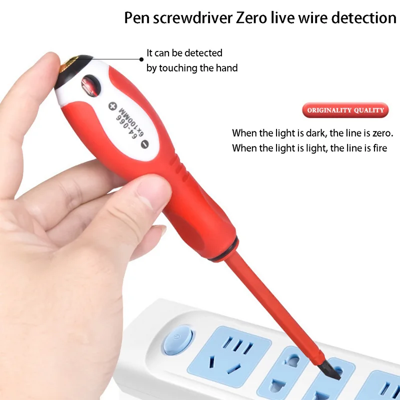 Новый Тип поперечной линии двойного назначения изолированная отвертка электрическая ручка Бытовая пробная