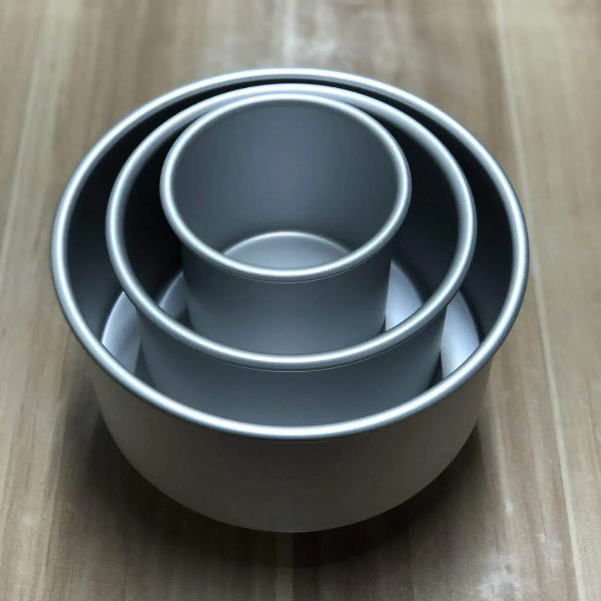 Fixed Bottom Aluminium Alloy Anodized Baking Pans For Cake / Deep Dish Cake Pans