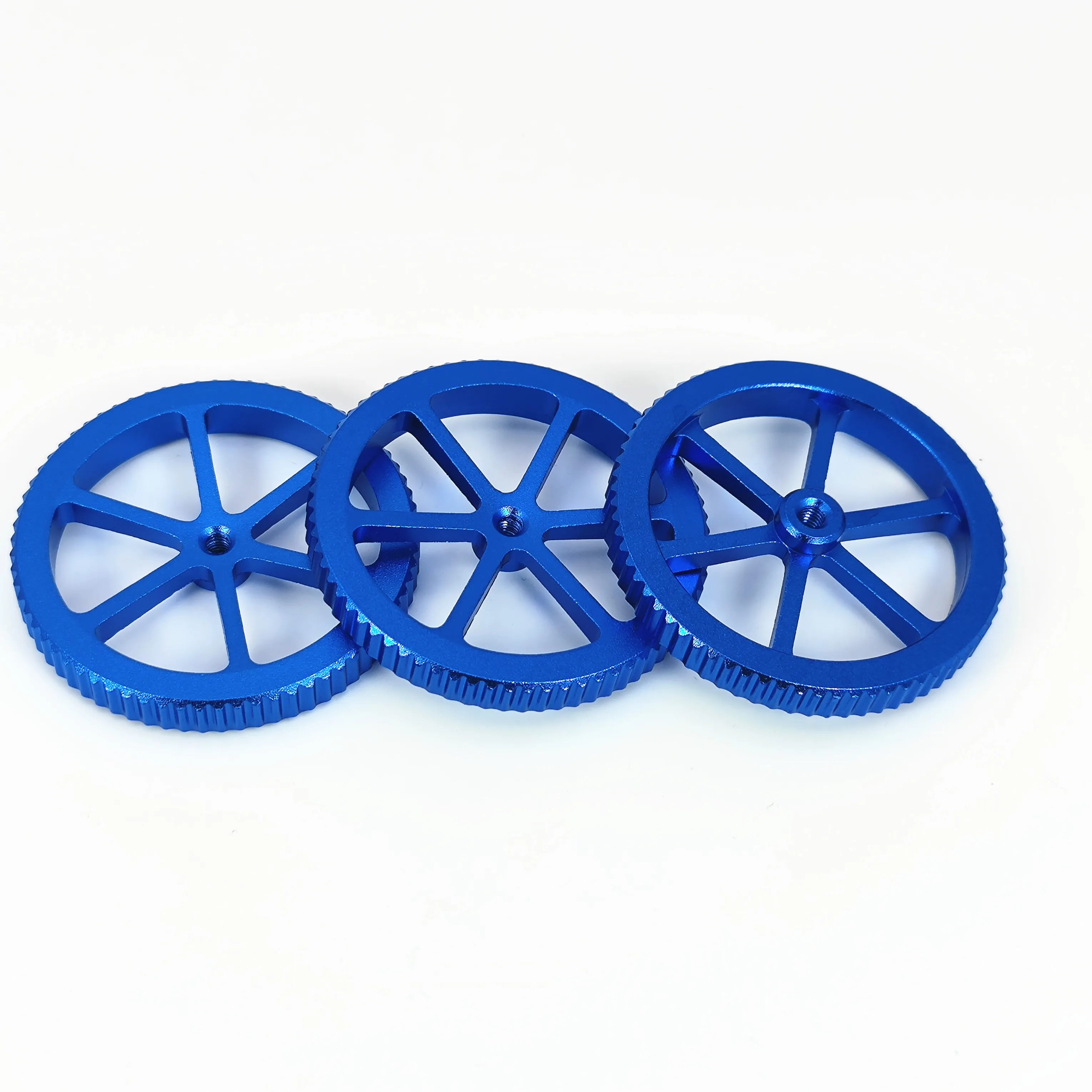 CNC aluminum machining Hand nut M4 thread M5 thread 3D printer hand nut gear Anodized red blue CNC service