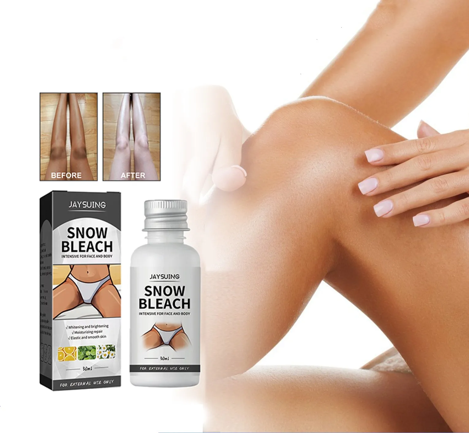 Hot Sale 7 Days Efficient Black Skin Effective Whitening Face Body Snow Bleach White Bleaching Cream