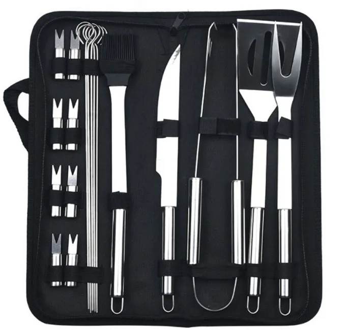 Stainless Steel BBQ Tools Set Outdoor Barbecue Grill Utensils Barbecue Grill Accessories