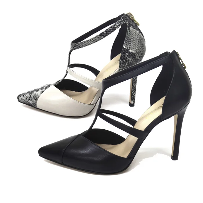 Sharp pointed leather sandals beautiful pumps women shoes