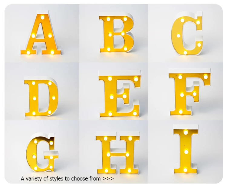 Drop Shipping No MOQ Customized Alphabet marquee number  Acrylic Led Letter Light Neon Sign Custom for Christmas Decoration