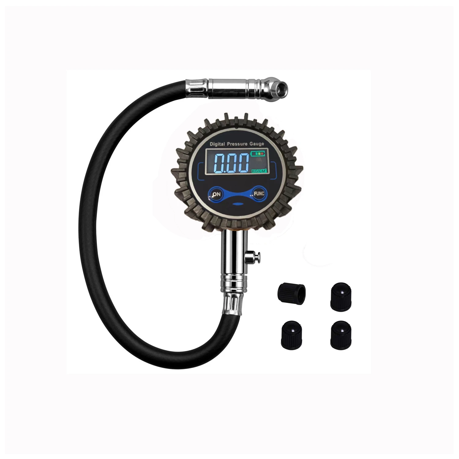ANSI Luminous Air tire Pressure Gauge , Heavy Duty - Best For Car & Motorcycle 0-100 PSI with hose