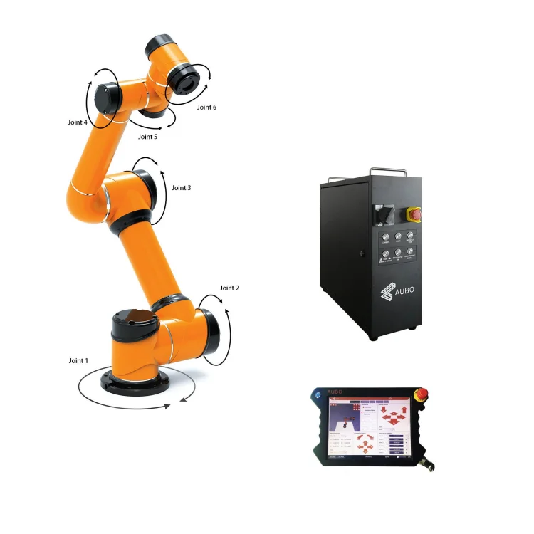 Мини-робот Cobot AUBO I5 с AGV, используемый в качестве совместного робота Playload 5 кг для роботизированной сварки