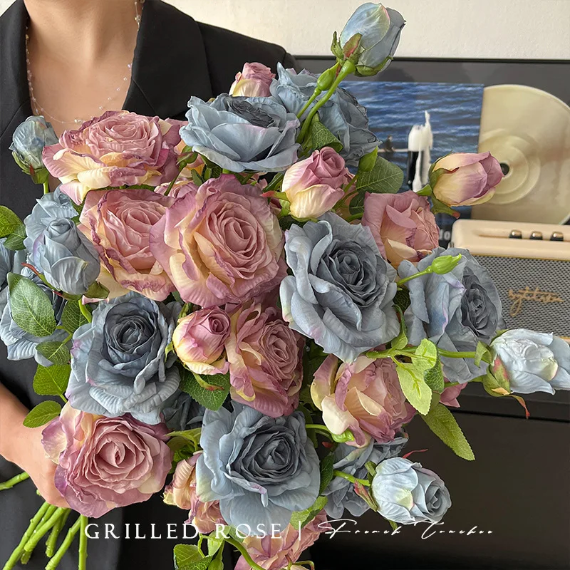 Everlasting Roses Latex Flowers Real Touch Artificial Roses Flower High Quality Fabric For Wedding Home Decor