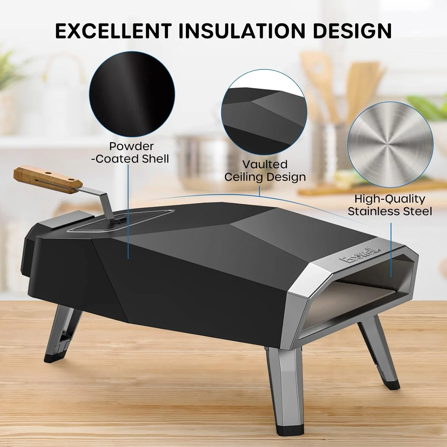Custom Wholesale Family Party Portable Kitchen Timber Barbeque Stove Outdoor Barbecue Camping BBQ Grills Baking Wood Pizza Ovens