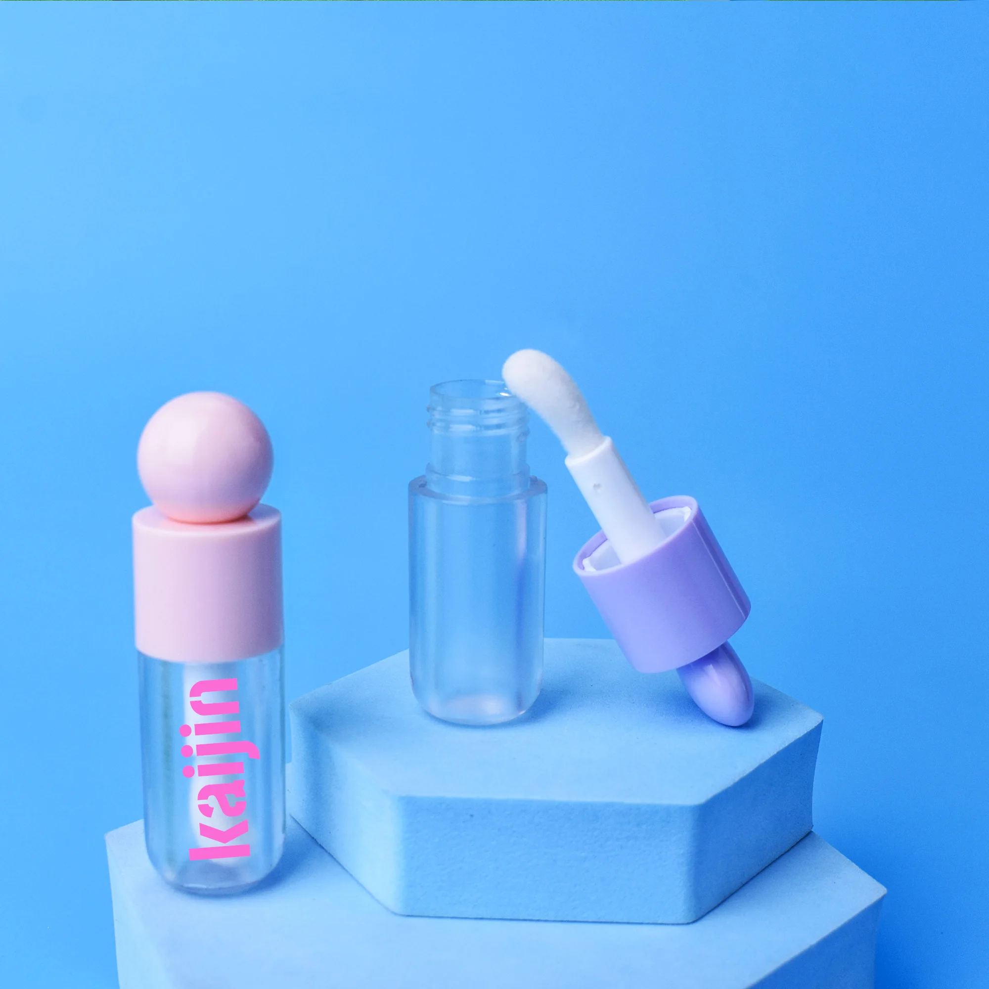 Cosmetic Popular Bulk Order Plastic Lip Balm and Lipgloss Case Two Tone Two Colors Lip Cream Tube Packaging