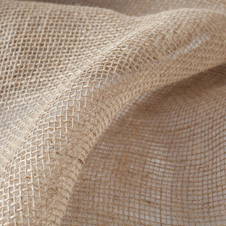 Natural Environment Decoration Bag Jute Sack Cloth Cotton Hessian Fabric Hemp Jute Roll With Fabric Handle