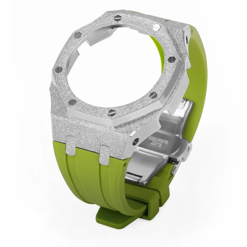 Новое поступление модификация комплект G SHOCK GA2100 GA2110 ремешок на резиновой ленте матовая сталь песок матовый чехол для часов casio
