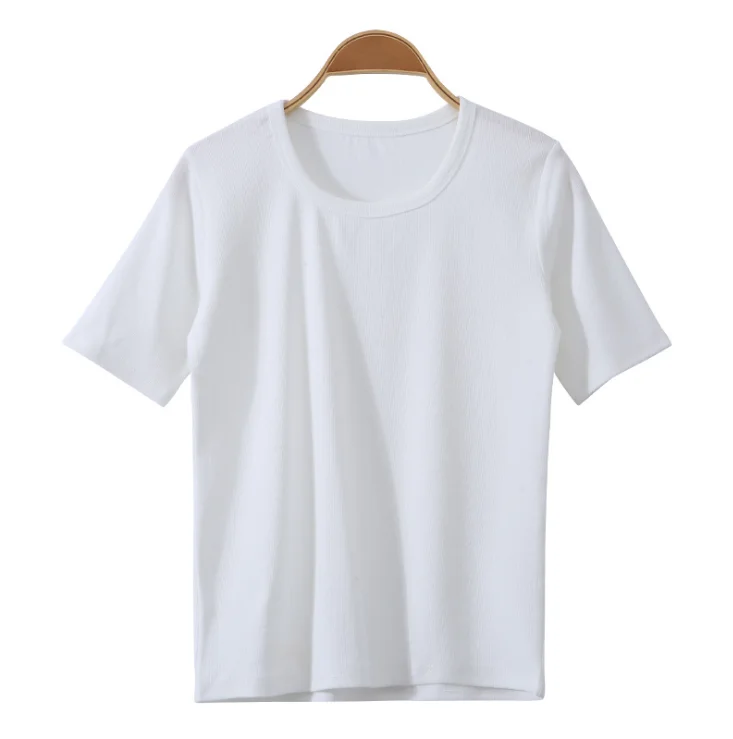 Wholesale  Custom T Shirt Printing Women Summer Short Sleeve Loose Casual TShirt Woman