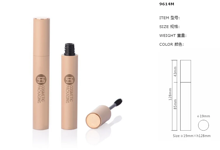 New Product Custom Logo Container Matte 10ml Round Mascara, 3d Fiber