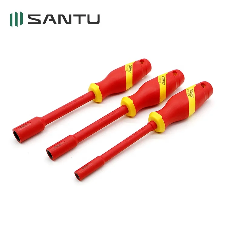 Santu G1021004-G1021014 1000V Electrical Tools Insulated 1000v Electrician Tool Kit VDE Nut Driver with Screwdriver Handle