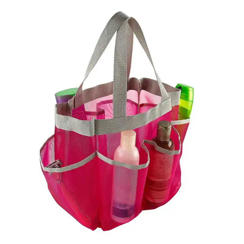 2020 New Fashion Portable Quick Dry Shower Caddy Tote Bag Hanging Toiletry Mesh Bag Bathrooms Organizer for Dorm/Gym/Camp/Travel